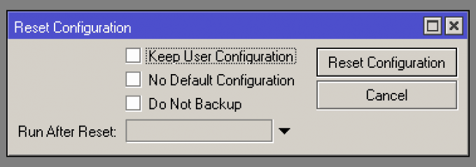 After reset перевод. Reset configuration. Mikrotik сброс. Сброс настроек Mikrotik. Как сбросить до Mikrotik заводских настроек.